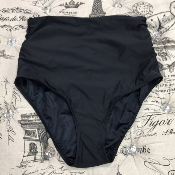 Athena Ruched High Waist Bikini Bottoms - Picture 3 of 7